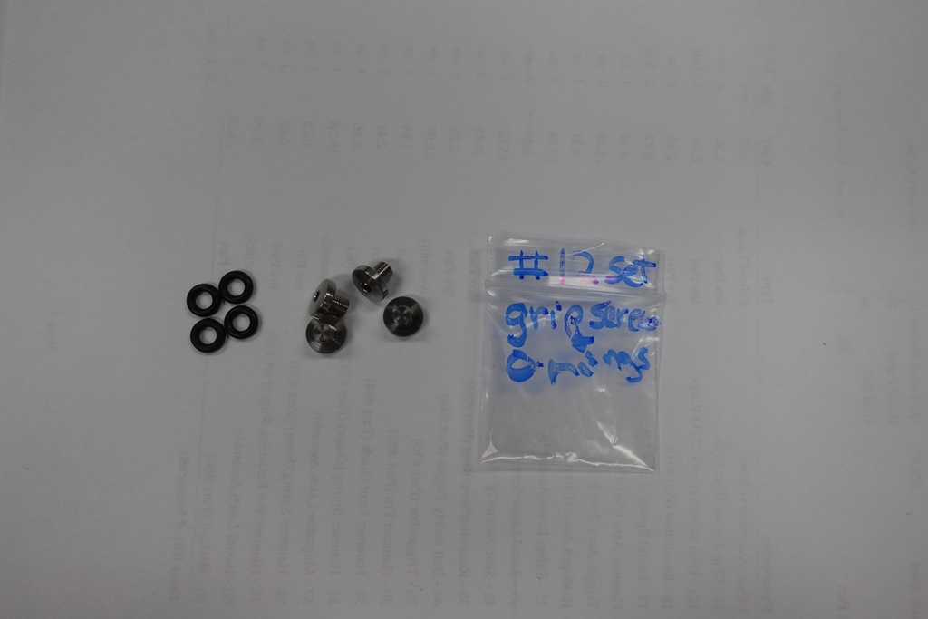 Grip Screws with O-Rings (Part #12) Sold in sets of 4